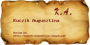 Kuczik Augusztina névjegykártya